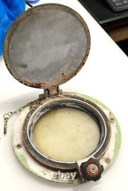 Old Vintage Original Nautical Antique Ship Aluminum/Iron Porthole Set of 2