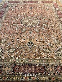 Old Vintage Tabrize rug lovely estate 10x13 Soft wool carpet