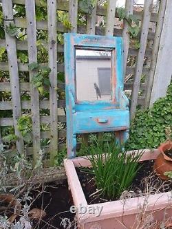 Old antique vintage Indian Mirror With Drawer