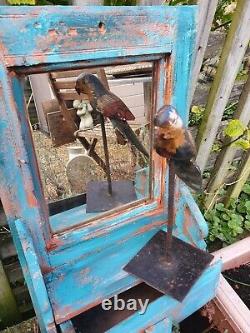 Old antique vintage Indian Mirror With Drawer