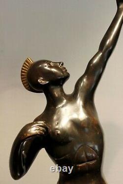 Old brass archer figure