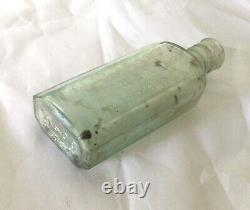 Old vintage antique green glass bottle Ellimans Universal Embrocation 8508