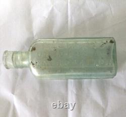 Old vintage antique green glass bottle Ellimans Universal Embrocation 8508