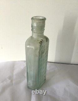 Old vintage antique green glass bottle Ellimans Universal Embrocation 8508