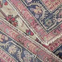 On HOLD FOR J. M Antique Oriental Caucasian Rug Old Wool Farmhouse c1900