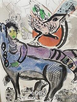 Original Marc Chagall Antique Modern Abstract Lithograph Old Vintage Cubism 1967