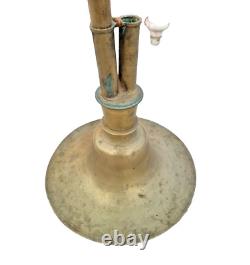 Original Rare 1800's Old Vintage Antique Brass & Complete Hookah Chillum