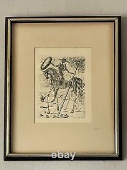 Original Salvador Dali Antique Lithograph Etching Old Vintage Modern Abstract
