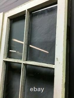 Pair 19 x 54 Antique 8 Lite Casement Window Vtg Cabinet French Door Old 231-20B