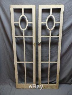 Pair Antique French Casement Windows 65x17 Cupboard Pantry Doors Vtg Old 684-18P
