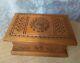 Rare Vintage Antique Old Wooden Carving Ukraine Hutsul Hand Made Box