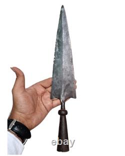 Rare 1900's Old Vintage Antique Iron Hand Forged Fine Mughal Spear Head Lance