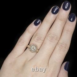 Rare 2 Carat Old Mine Cut Diamond Cluster Ring I-j Vs1 18k Gold Antique Vintage