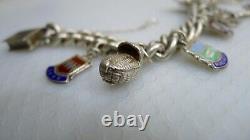 Rare Christian Silver Charm Bracelet Beautiful Lovely Antique / Old Vintage