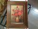 Rare Old Vintage Original R. Waddams Signed Still/life Flower Bouquet Painting A1