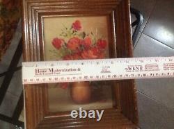 Rare Old Vintage Original R. Waddams Signed Still/Life Flower Bouquet Painting A1
