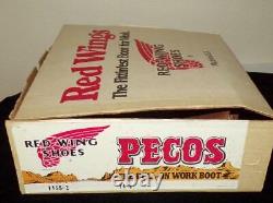 Red Wing Pecos Orig Vtg New Old Nos Cowboy Western Work Boots Shoes W Box #1155