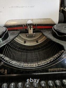 Rheinmetall Typewriter Old Extremely Rare Vintage Antique 1920s Germany Pre-War