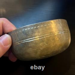 Small old Antique Hand Beaten Yoga Singing Bowl Buddhist Tibetan Vintage Nepal