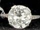 Stunning 4.31ct Platinum Vintage Engagement Ring Old Mine Cut Diamond Vs2-i