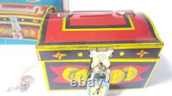 Tin Toy TREASURE BOX Vintage Antique Made in Japan Old Goods Super Rare