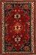 Tribal Vintage Geometric Abadeh Wool Area Rug Hand-knotted Oriental Carpet 4x6