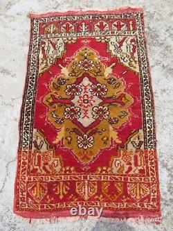 Turkish small carpet for hanging, old rug to frame, vintage rugs, antique rugs