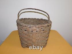 VINTAGE ANTIQUE OLD 10 HIGH (WithO HANDLE) 15 ACROSS BASKET