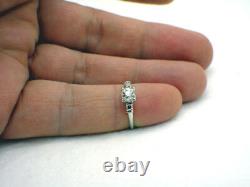 VINTAGE ANTIQUE OLD CUT DIAMOND PLATINUM Engagement RING. 33 CARAT
