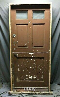 VTG Solid Wood Dutch Door 2 Lite 36x80 Shabby Entryway Old 1002-20B