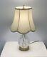 Vtg Waterford Lismore 18 Tall Cut Crystal And Brass Table Lamp Withshade Signed