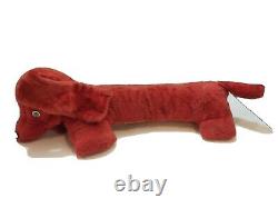 Very Old Vintage Antique Stuffed Dachshund Dog Animal Plush Red 18