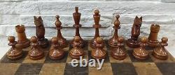 Very Rare Soviet Chess Set 1955 Wooden Vintage Chess Antique Old USSR Chess