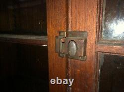 Vintage 2 door OAK upright kitchen hutch cabinet old varnish 89 x 50.5 x 15