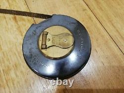 Vintage Antique 120 years old collectible Measuring Tape Measure Steel Ruler