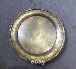 Vintage Antique 148 years old Ritual Religions Hinduism Brass Gold Puja Thali