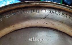 Vintage Antique 148 years old Ritual Religions Hinduism Brass Gold Puja Thali