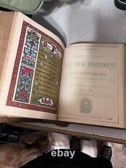 Vintage Antique 1880 Holy Bible (Old & New Versions of New Testaments)