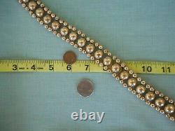 Vintage Antique Art Deco/Victorian Brass Bead Necklace Choker OLD 15 Inches