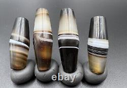 Vintage Antique Cambodian Banded Agate Old Beads