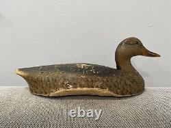 Vintage Antique Carved Painted Duck Decoy Wildfowler, Old Saybrook Connecticut