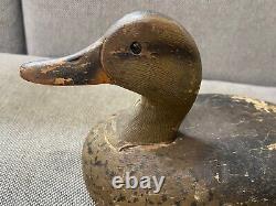 Vintage Antique Carved Painted Duck Decoy Wildfowler, Old Saybrook Connecticut