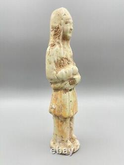 Vintage Antique Chinese Terracotta Figurine Man Painted Glazed Statue OLD