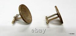 Vintage Antique Collectible Old Silver Coin Cufflinks Mens Jewelry Gift Item