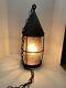 Vintage Antique Hanging Light, 100 Yrs Old, Blacksmith Made, Shade Is Rare