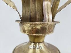 Vintage Antique Old Altar Church Lamp Brass Flower Urn 4 lights 1920's