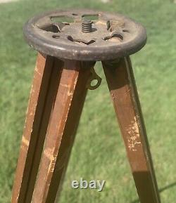 Vintage Antique Old Box Camera with Wooden Tripod with 3 Plates