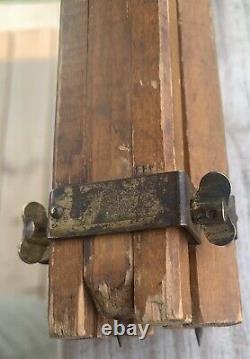 Vintage Antique Old Box Camera with Wooden Tripod with 3 Plates