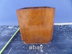 Vintage Antique Old English Oak Pot Plant Holder