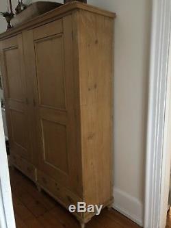 Vintage Antique Old English PIne Cabinet Cupboard Estate Furniture RARE